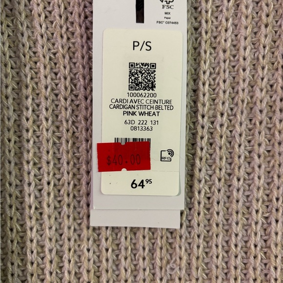 Dynamite Light Gray Belted Cardigan - Picture 6 of 6